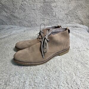 Gordon Rush Austin Chukka Boots Taupe Gray Suede Lace Up Mens 11 Excellent